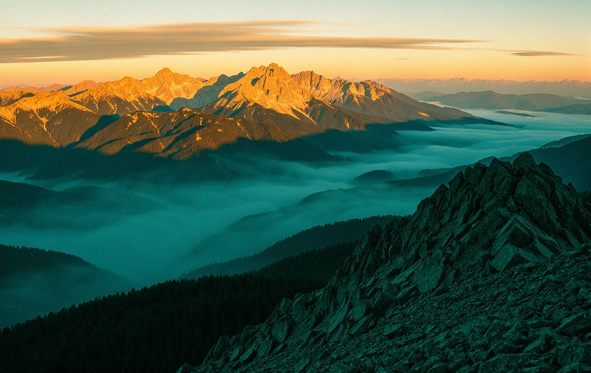 Výhľad na Vysoké Tatry v rannom opare